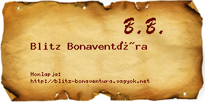 Blitz Bonaventúra névjegykártya